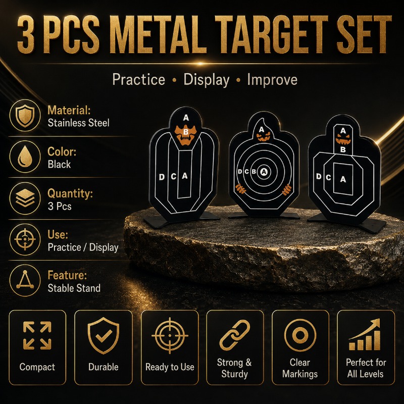 Practice Target Board - Heavy‑Duty Self‑Supported Metal Practice Target Kit,
