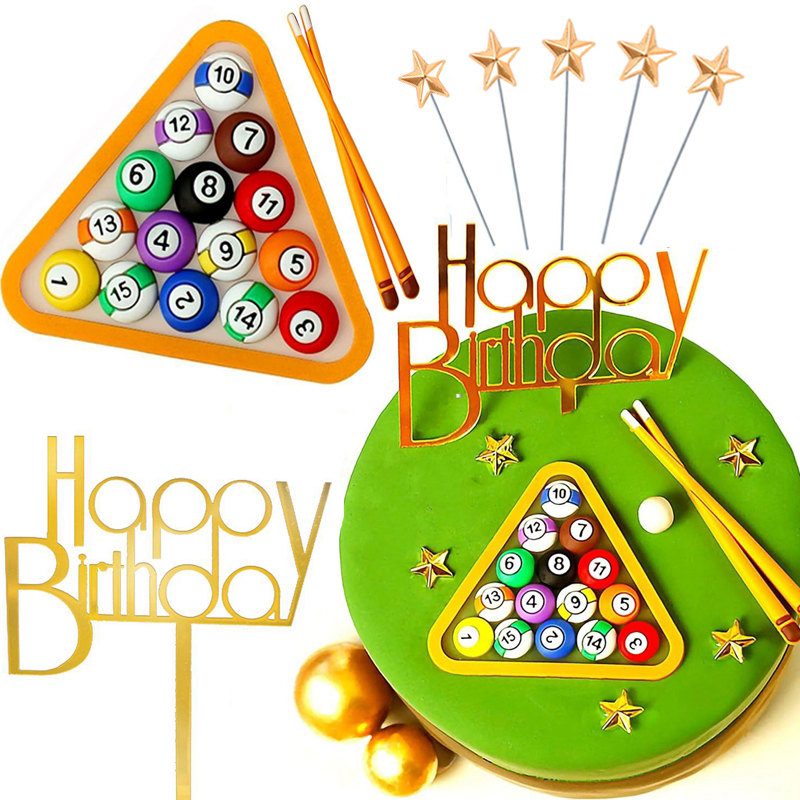 Table Tennis Shop - Billiard Ball Cake Decoration Boy Kid