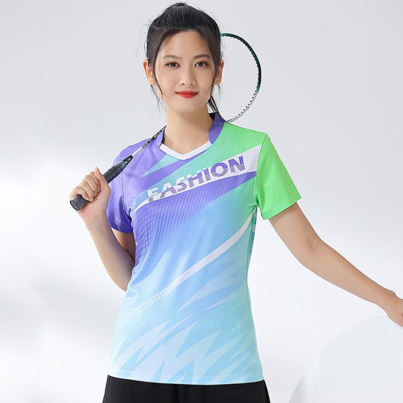 Women Badminton Shirt Print Go - Table Tennis Volleyball ulasan dan harga
