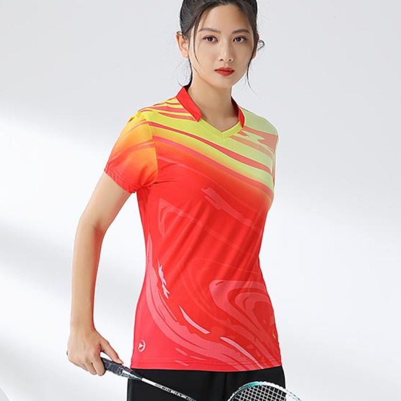 Women Badminton Shirt Print Go - Table Tennis Volleyball ulasan dan harga
