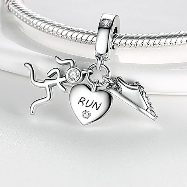 925 Sterling Silver Charms Bea - Table Tennis Volleyball ulasan dan harga